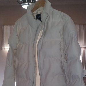 H&M Men's White Puffer Jacket Large